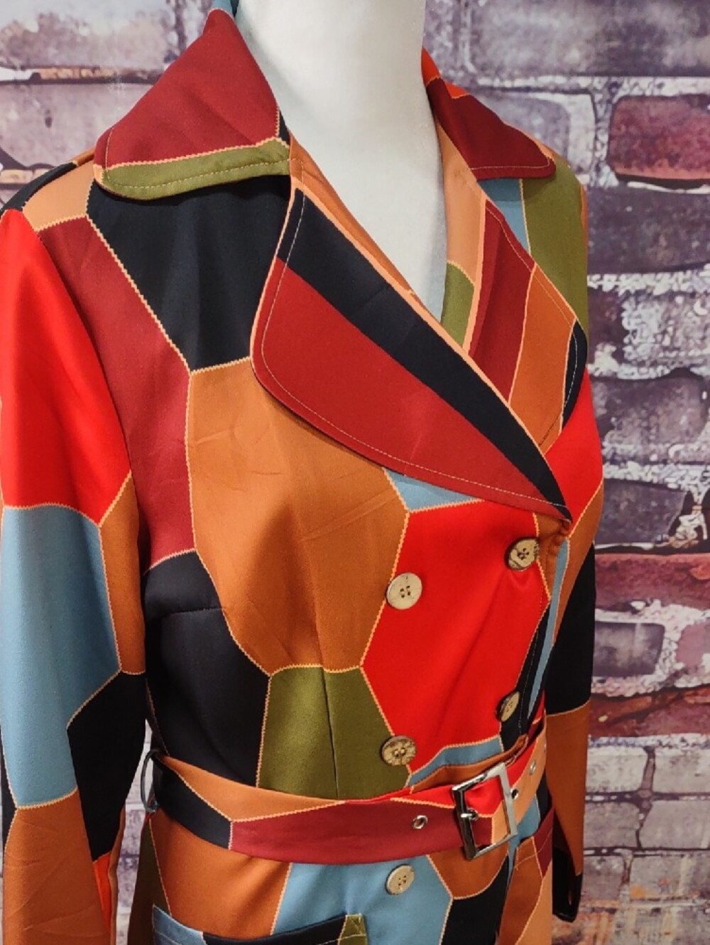 Ursime Double Breasted Long Trench Coat - Picture 5 of 8